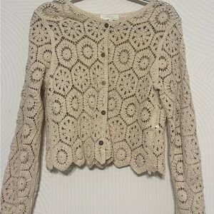 Rebellion Cream Crochet Cardigan